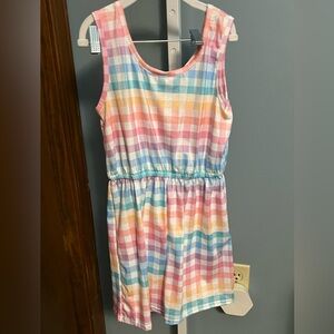 Colorful Plaid Girls Tank Short Romper NWOT Boutique